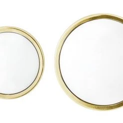 Bloomingville Wandspiegel Fisheye, goldfarben, 2er Set