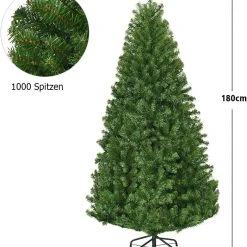 Costway 180cm LED Künstlicher Weihnachtsbaum 13 Costway 180cm LED Künstlicher Weihnachtsbaum -Günstiges Deko Geschäft 73881cec5f8e4cde90da48668034774b