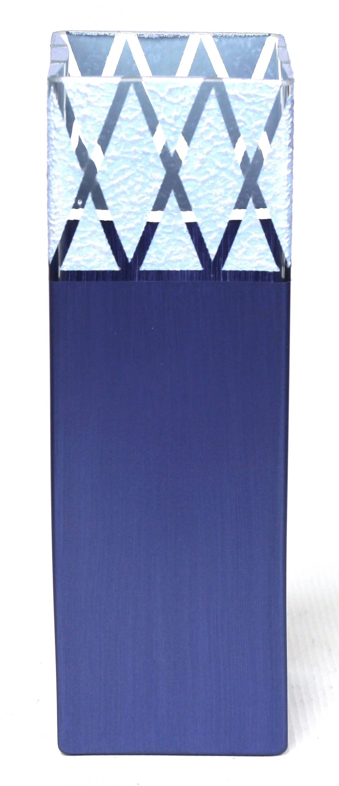 7ART Handbemalte Glasvase - Tischvase aus Glas 30 cm 4 7ART Handbemalte Glasvase - Tischvase aus Glas 30 cm – Bild 2