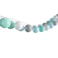 Vicco Lichterkette „Cotton Balls“ Grün