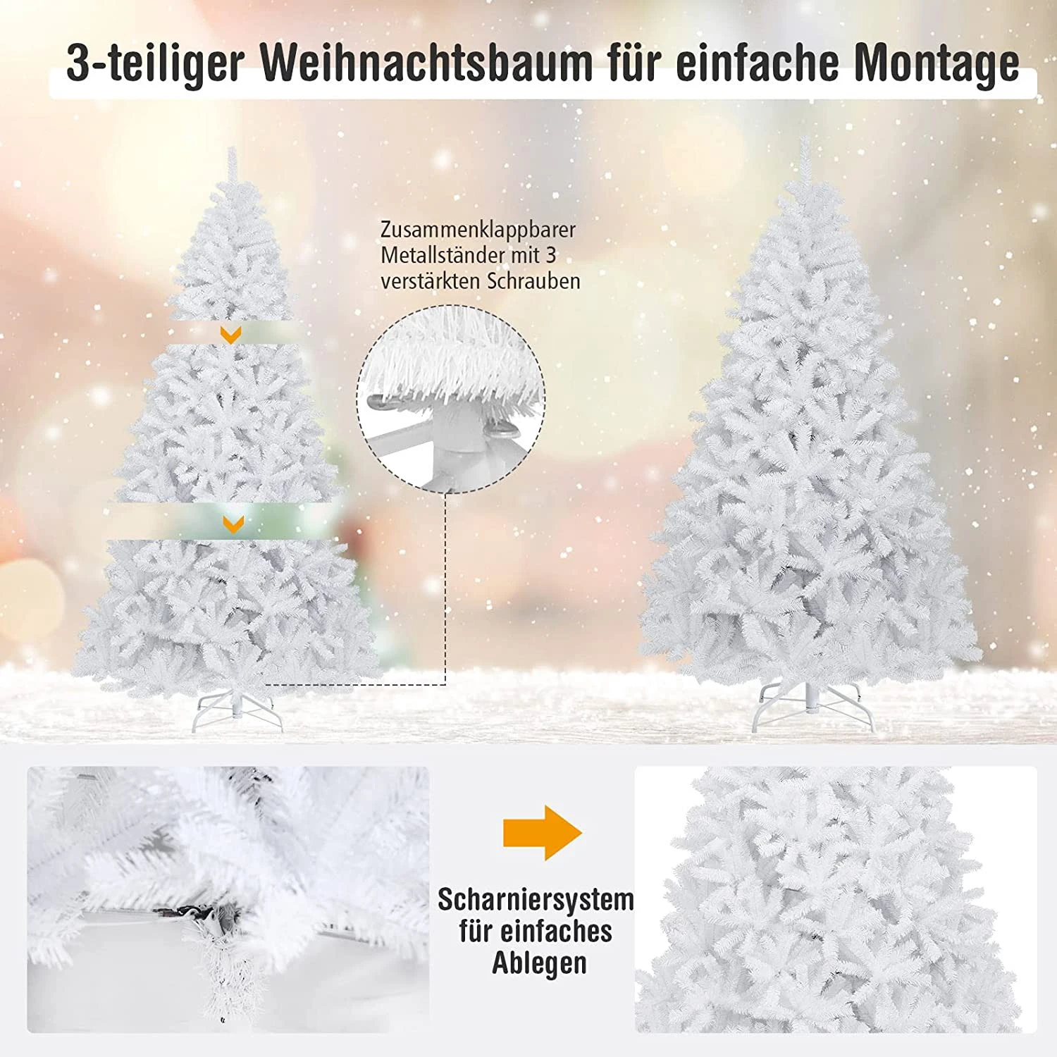 Costway 180cm Künstlicher Weihnachtsbaum 7 Costway 180cm Künstlicher Weihnachtsbaum – Bild 5