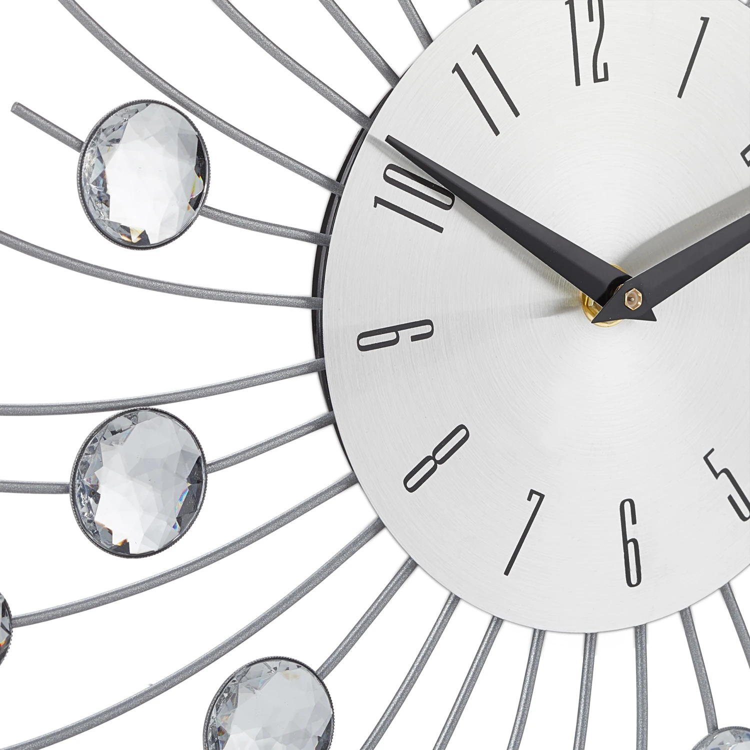 Relaxdays Wanduhr XL mit Glitzer 7 Relaxdays Wanduhr XL mit Glitzer – Bild 5