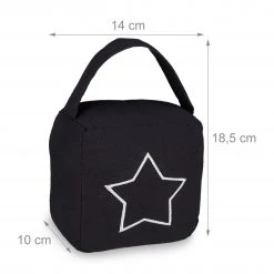 Relaxdays 1 x Türstopper Sack Stern schwarz -Günstiges Deko Geschäft 7cb84748931e44d2a731a23b7077832a
