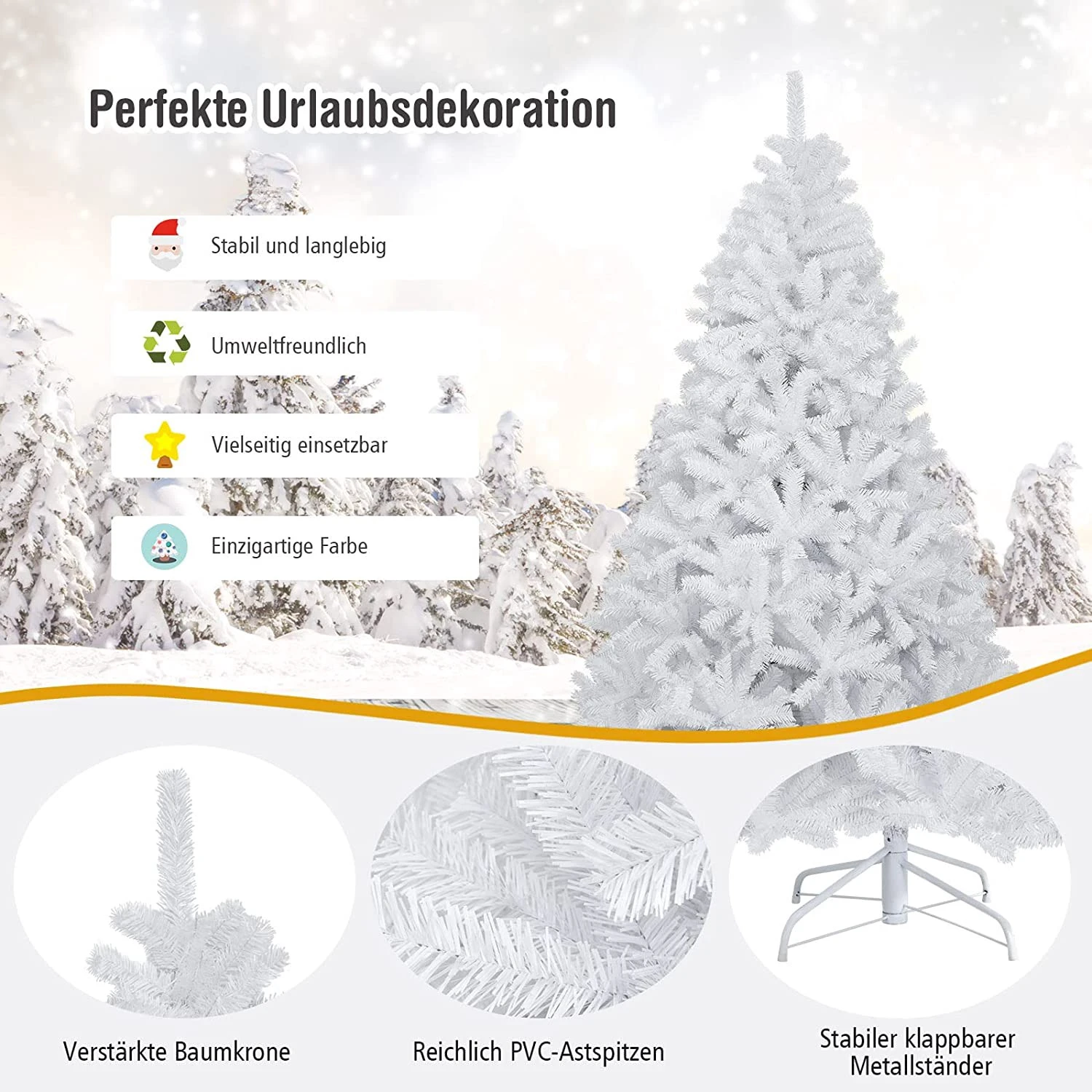 Costway 180cm Künstlicher Weihnachtsbaum 5 Costway 180cm Künstlicher Weihnachtsbaum – Bild 3
