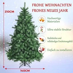Costway 210cm Künstlicher Weihnachtsbaum -Günstiges Deko Geschäft 7f600de716614d65b6ae89327a8fb94a