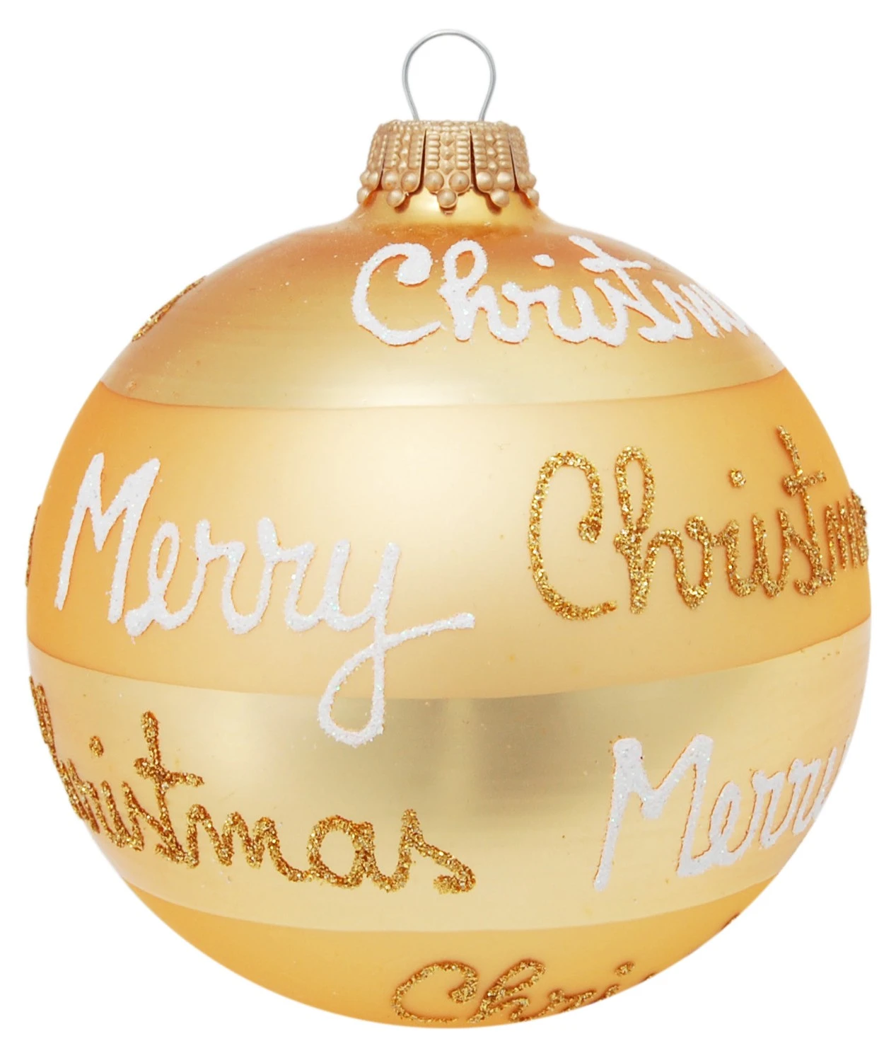 Krebs Glas Lauscha Gold 8cm Glaskugel Merry Christmas 3 Krebs Glas Lauscha Gold 8cm Glaskugel Merry Christmas