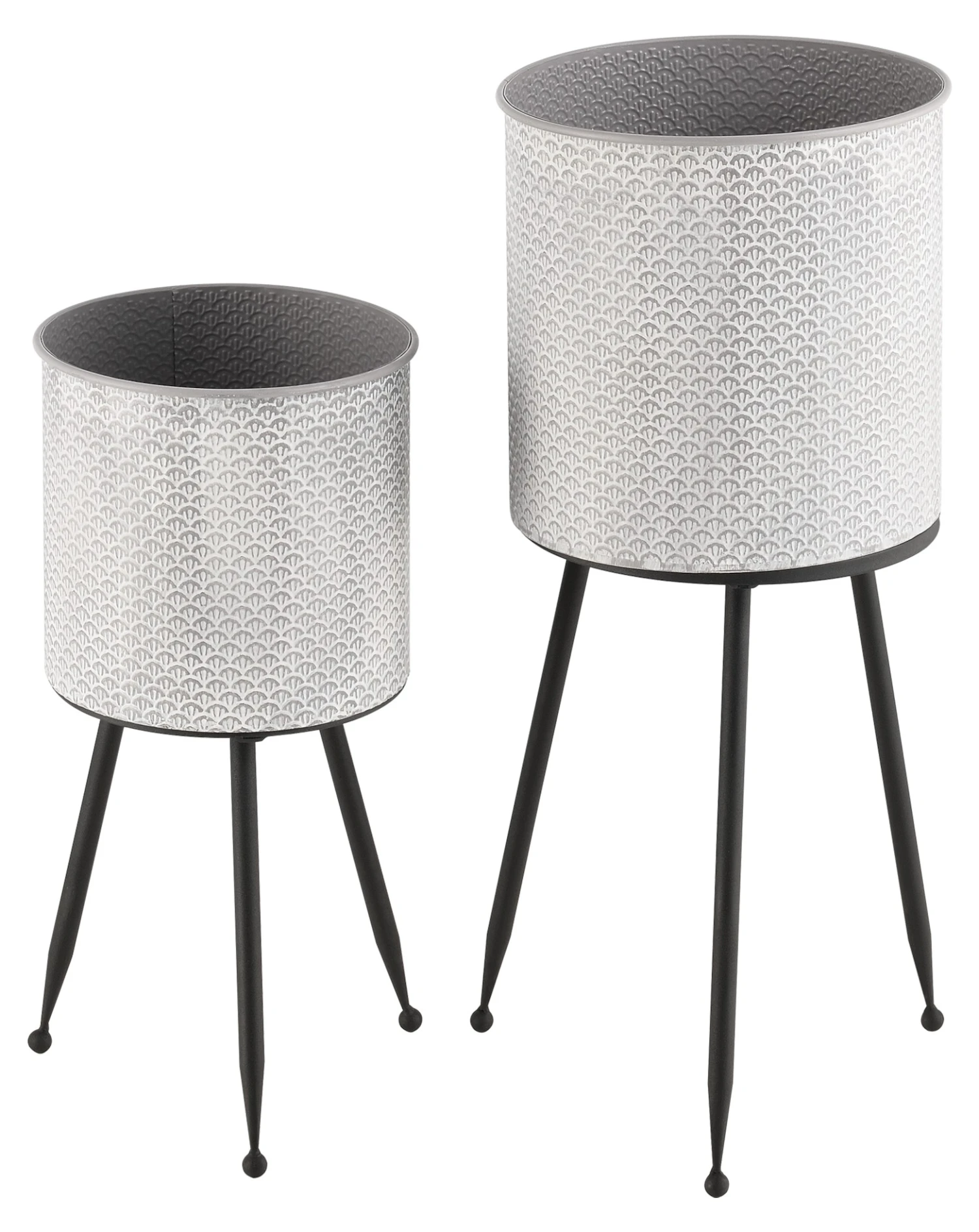 En.casa Pflanzständer Courcelles 2er Set - Grau 3 En.casa Pflanzständer Courcelles 2er Set - Grau