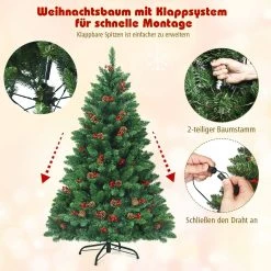 Costway 180cm Künstlicher Halber Weihnachtsbaum 11 Costway 180cm Künstlicher Halber Weihnachtsbaum -Günstiges Deko Geschäft 80aabe34f48240b692dc72c4dc3735c6