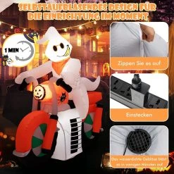 Costway Halloween-Geist auf einem Motorrad -Günstiges Deko Geschäft 80cc0e35345a4161b01688aac090c869