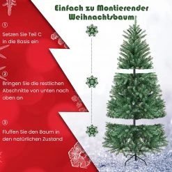 Costway 180cm künstlicher Weihnachtsbaum -Günstiges Deko Geschäft 81a29d1bc0c342febe0f3ba3bb016955