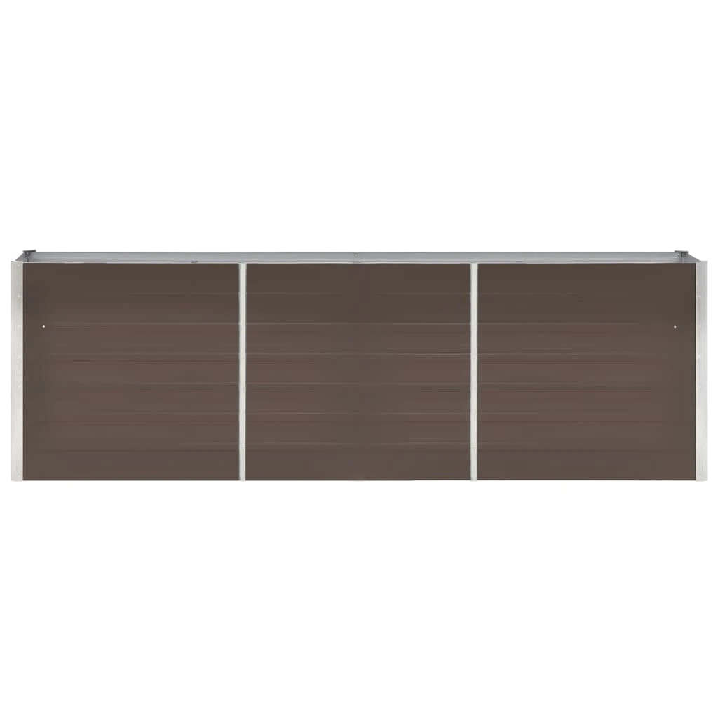 VidaXL Garten-Hochbeet Braun Verzinkter Stahl - vidaXL Garten-Hochbeet Verzinkter Stahl 240×40×77 cm Braun 4 VidaXL Garten-Hochbeet Braun Verzinkter Stahl - vidaXL Garten-Hochbeet Verzinkter Stahl 240×40×77 cm Braun – Bild 2