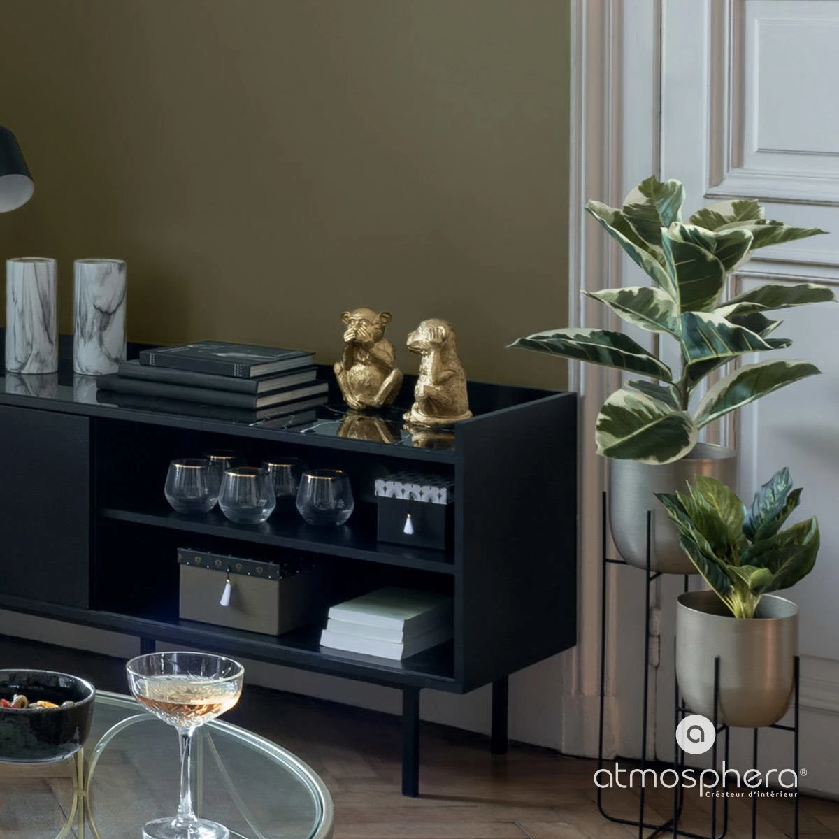 Atmosphera Créateur d'intérieur Dekofiguren AFFEN, 3 Stück, Polyresin 4 Atmosphera Créateur d'intérieur Dekofiguren AFFEN, 3 Stück, Polyresin – Bild 2