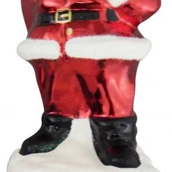 Krebs Glas Lauscha 23cm Santa auf Schornstein, Baumspitze