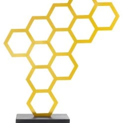 KUNSTLOFT Metall Skulptur Goldener Honig