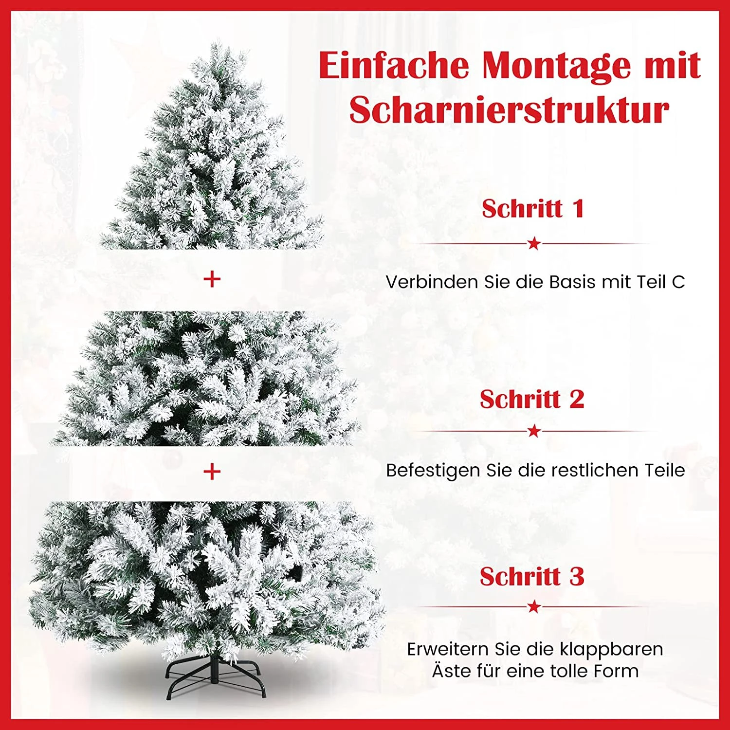 Costway 180cm Künstlicher Weihnachtsbaum 7 Costway 180cm Künstlicher Weihnachtsbaum – Bild 5
