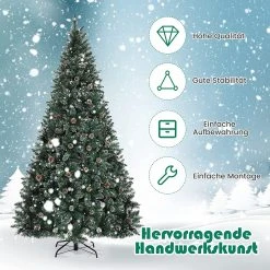 Costway 225cm künstlicher Weihnachtsbaum -Günstiges Deko Geschäft 87e1767d58514e6a94194ed15a03cf41