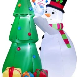 Costway Aufblasbarer Weihnachtsbaum LED