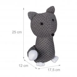 Relaxdays 1 x Stoff Türstopper Fuchs grau -Günstiges Deko Geschäft 8a050908626241bc9e7d140ec8e988ef