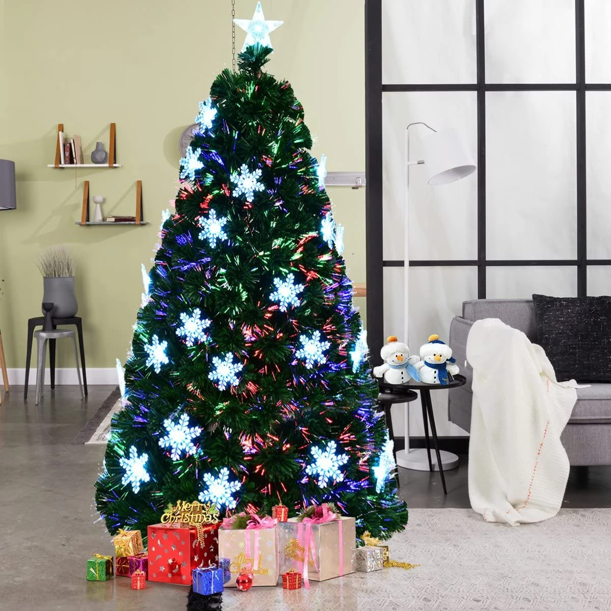 Costway 210cm LED Künstlicher Weihnachtsbaum 5 Costway 210cm LED Künstlicher Weihnachtsbaum – Bild 3