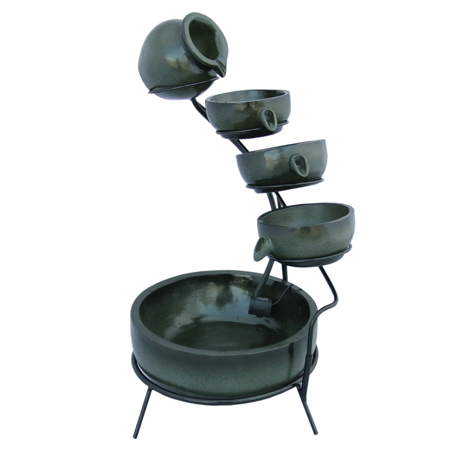 MonsterShop Solar Kaskadenbrunnen mit Akku 3 MonsterShop Solar Kaskadenbrunnen mit Akku