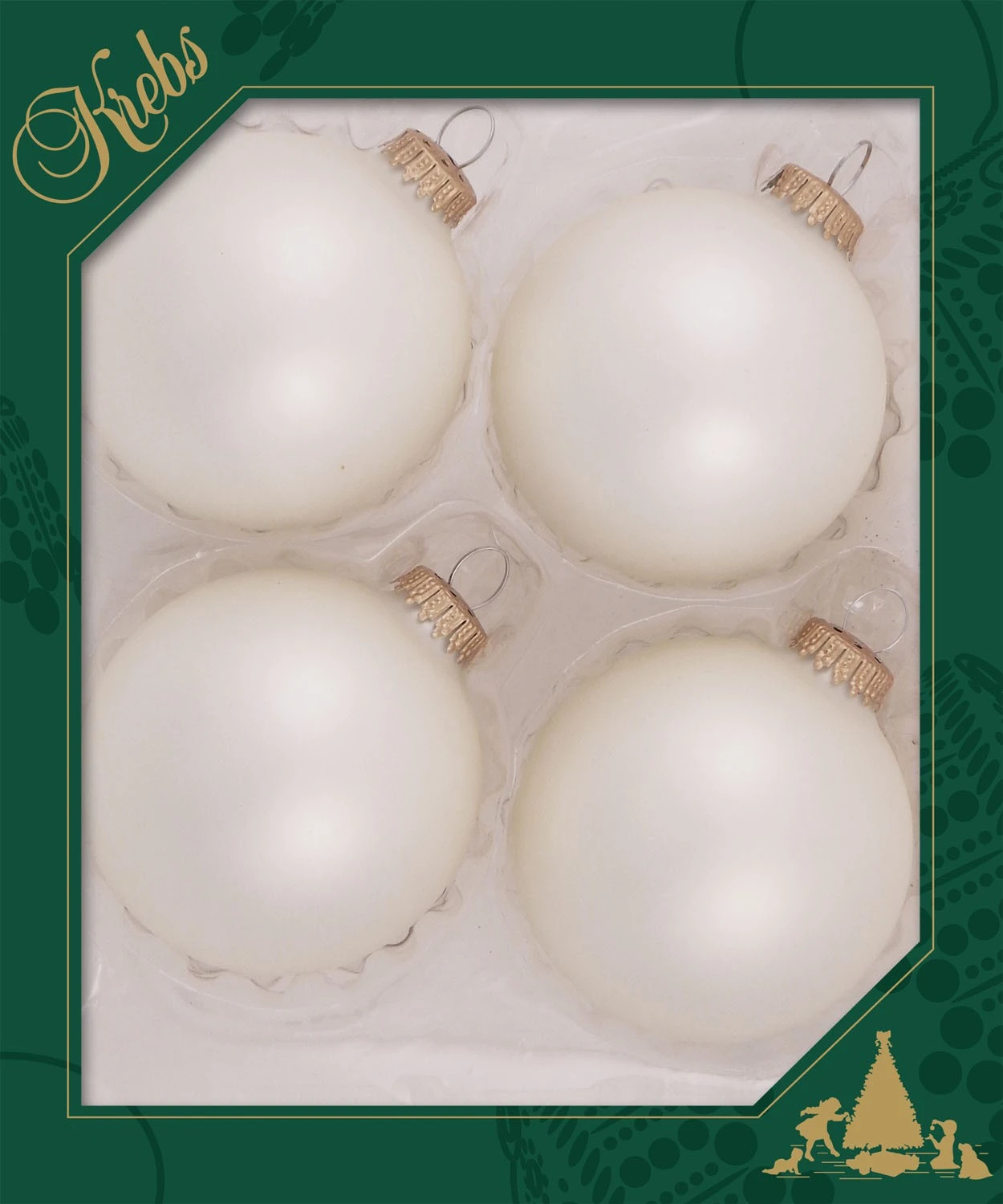 Krebs Glas Lauscha Vanilleeisfarbig matt 8cm Glaskugeln uni 4 Krebs Glas Lauscha Vanilleeisfarbig matt 8cm Glaskugeln uni – Bild 2