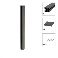 ML-Design WPC Gartenzaun Grau 97.5x105-175x1.9cm -Günstiges Deko Geschäft 8c22143598a24efcbcfe6b219b1e7305