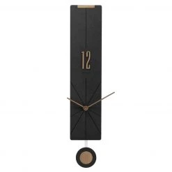 ONZENO Design Wanduhr THE BLACK PENDULUM.