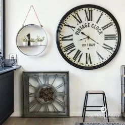 Atmosphera Créateur d'intérieur Wanduhr MECA, Metall, 80 x 80 cm -Günstiges Deko Geschäft 8d764241ed224b44bd7a90499c613740