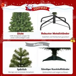 Costway 230cm Künstlicher Weihnachtsbaum -Günstiges Deko Geschäft 8e086e6e30c4402c8ea53bcc5c98f499