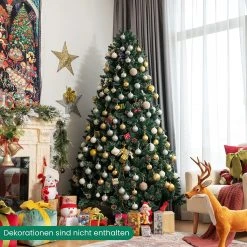 Costway 180cm Künstlicher Weihnachtsbaum 14 Costway 180cm Künstlicher Weihnachtsbaum -Günstiges Deko Geschäft 8f95a7bce35c4d56962e08f3704c78d9