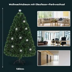 Costway 180cm LED Künstlicher Weihnachtsbaum -Günstiges Deko Geschäft 905e04e55a1545c5a57d5db9b1f39f0b