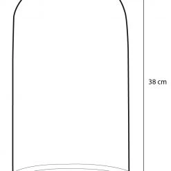 Mica Decorations Glasglocke Hella - 23 x 38 x 23 cm - Durchmesser: 23 cm -Günstiges Deko Geschäft 91af050782864379a8b1215497042c48.cropped 364 41 884 1393.processed