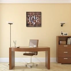 LegendArte Wanduhr - Love / Liebe -Günstiges Deko Geschäft 954bc4e65dd54ed4add0ebd6dab1bca1