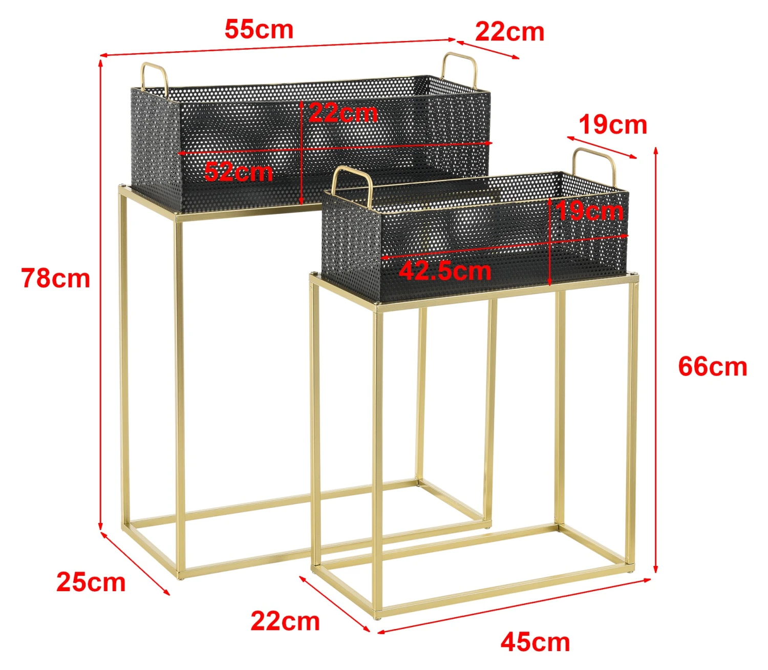 En.casa Pflanzständer Jurbise 2er Set 4 En.casa Pflanzständer Jurbise 2er Set – Bild 2
