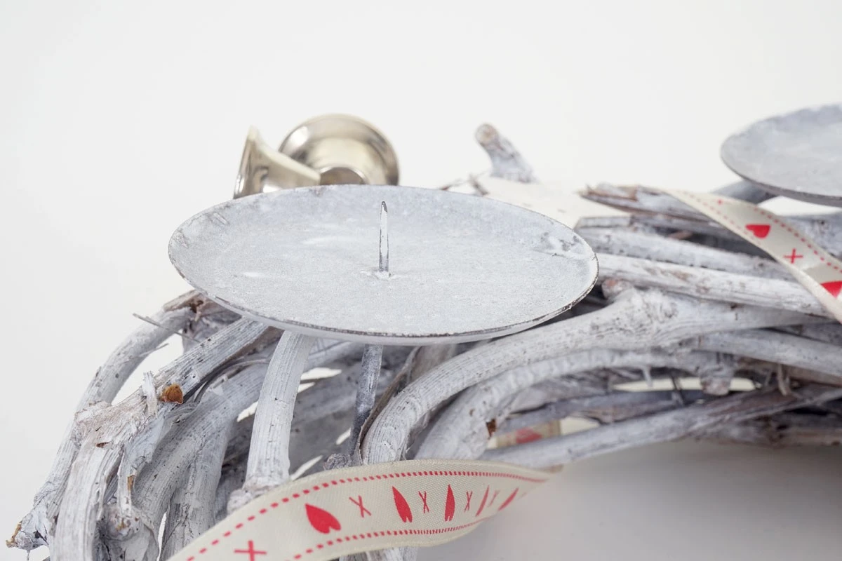 HWC Adventskranz Holz Ø 30cm ohne Kerzen 5 HWC Adventskranz Holz Ø 30cm ohne Kerzen – Bild 3