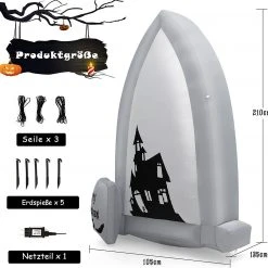 Costway Aufblasbarer Halloween-Grabstein 19 Costway Aufblasbarer Halloween-Grabstein -Günstiges Deko Geschäft 984a955d04b446408057b90d207a9ba0