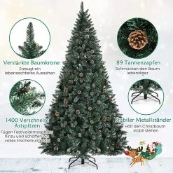 Costway 225cm künstlicher Weihnachtsbaum -Günstiges Deko Geschäft 9d5b7bb8018e42c39248ee408a12a03b