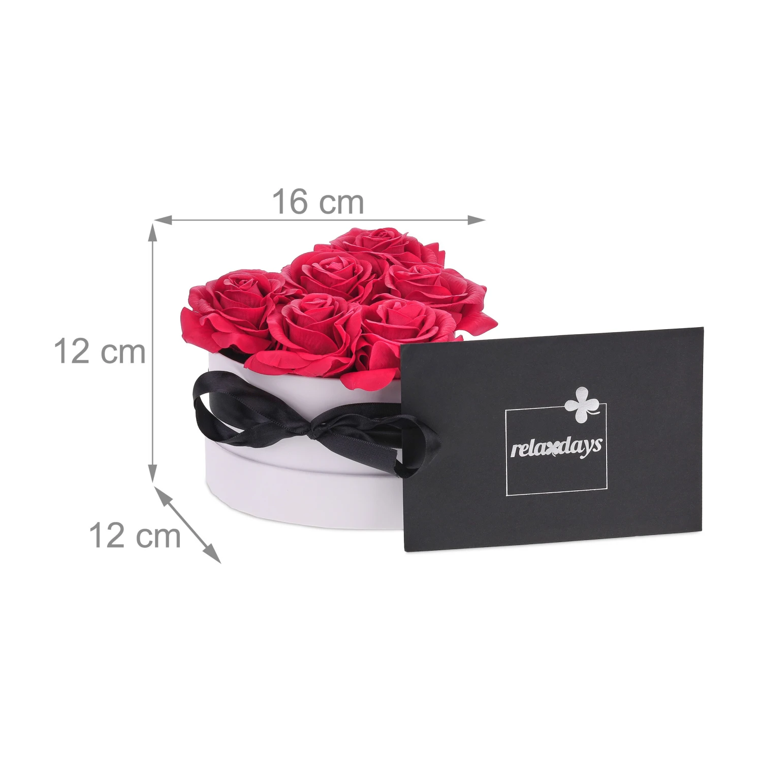 Relaxdays Weiße Rosenbox mit 6 Rosen 11 Relaxdays Weiße Rosenbox mit 6 Rosen – Bild 9