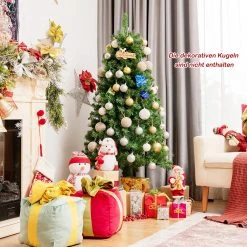 Costway 150cm Künstlicher Weihnachtsbaum -Günstiges Deko Geschäft 9dd2059ef5d547c880d00e39d17ea22e