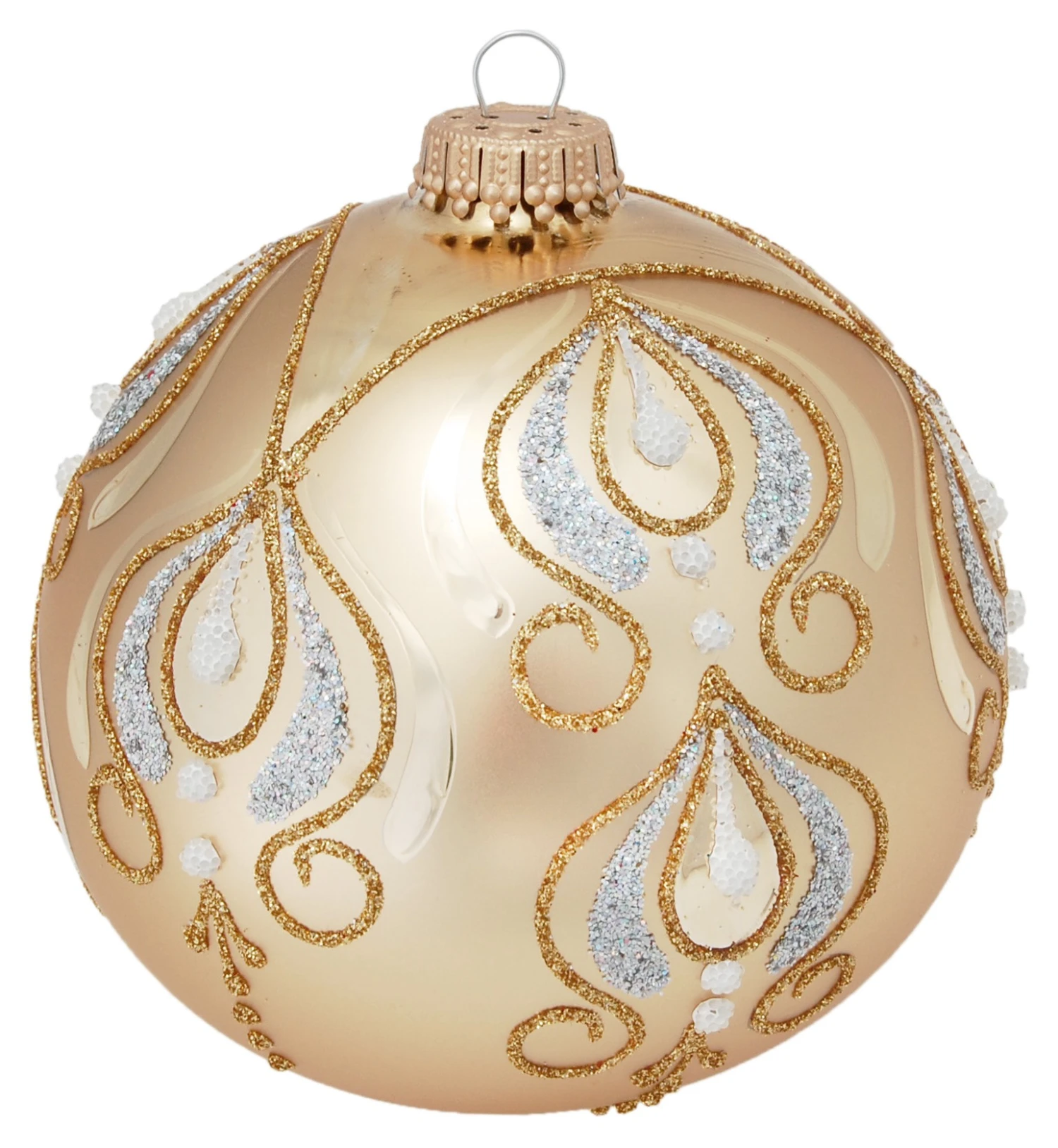 Krebs Glas Lauscha Gold matt 10cm Glaskugel 3 Krebs Glas Lauscha Gold matt 10cm Glaskugel