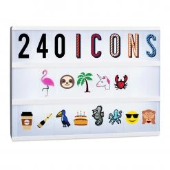 Relaxdays Lightbox Ergänzungsset mit 240 Zeichen