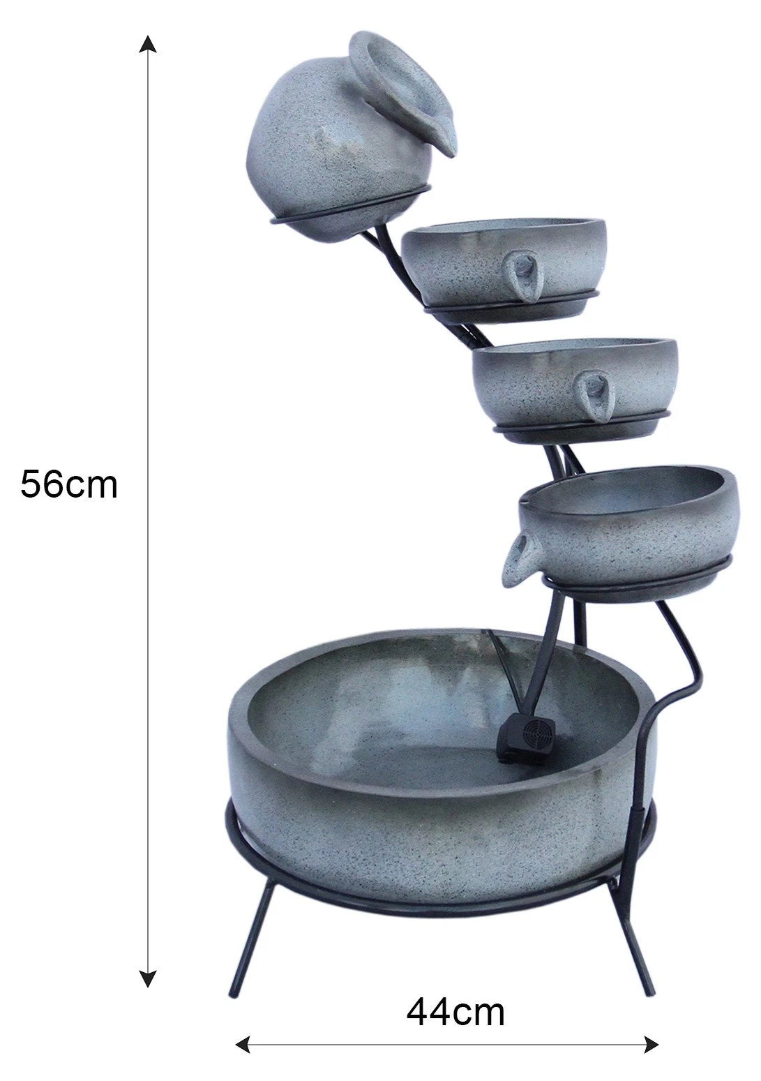 MonsterShop Solar Kaskadenbrunnen mit Akku 10 MonsterShop Solar Kaskadenbrunnen mit Akku – Bild 8