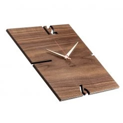 KUNSTLOFT Design Wanduhr Puhr Nuss eckig -Günstiges Deko Geschäft a0ffccf27f0e4fc6b00695ed841a9eaa