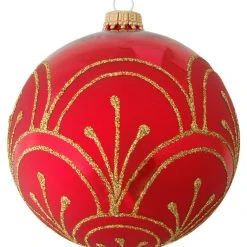 Krebs Glas Lauscha Rot 8cm Glaskugel Jugendstil