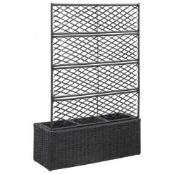 VidaXL Hochbeet mit Rankgitter Poly Rattan - vidaXL Hochbeet mit Rankgitter 3 Töpfe 83×30×130cm Poly Rattan Schwarz 11 VidaXL Hochbeet mit Rankgitter Poly Rattan - vidaXL Hochbeet mit Rankgitter 3 Töpfe 83×30×130cm Poly Rattan Schwarz -Günstiges Deko Geschäft a1712c666f0b4c1a8637da5377e18a7b