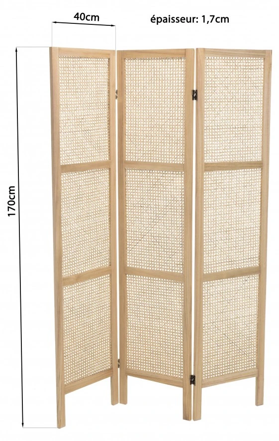 Macabane Paravent aus Rohrgeflecht 11 Macabane Paravent aus Rohrgeflecht – Bild 9