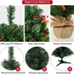 Costway 60cm Künstlicher Weihnachtsbaum -Günstiges Deko Geschäft a4457982286f4fb181dd6aeb2a75ac44