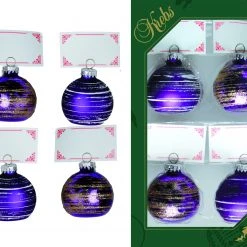 Krebs Glas Lauscha 5cm Glaskugeln als Platzkartenhalter