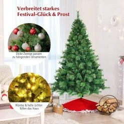 Costway 180cm LED Künstlicher Weihnachtsbaum 11 Costway 180cm LED Künstlicher Weihnachtsbaum -Günstiges Deko Geschäft a60d2466932946f6b12949df96eb21d9