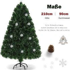 Costway 210cm LED Künstlicher Weihnachtsbaum 12 Costway 210cm LED Künstlicher Weihnachtsbaum -Günstiges Deko Geschäft a823424e736b4908a1ced928bba53c7e